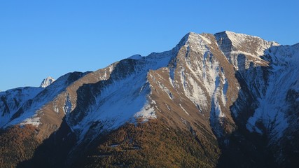 View from the Riederalp, evening scene