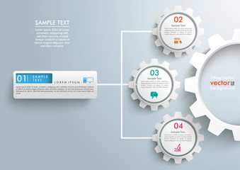 Network Symbol Infographic 3 Gears