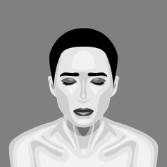 Old-fashioned sleeping Vampire beauty Woman