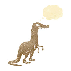 cartoon dinosaur with thought bubble