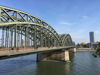 View of Hohenzollern Bridge in Cologne