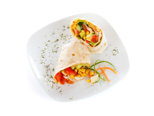 Vegetarian paleo wrap