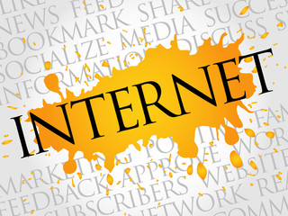 Internet word cloud, business concept