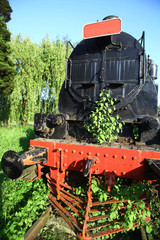 Abandoned steam locomotive