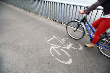 Naklejka premium Bicycle lane