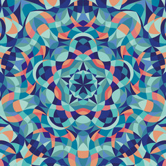 Kaleidoscope geometric colorful pattern. Abstract background. Vector illustration - obrazy, fototapety, plakaty