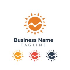 Sun logo icon Vector