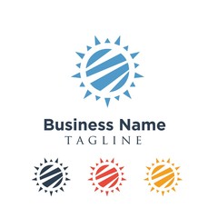 Sun logo icon Vector