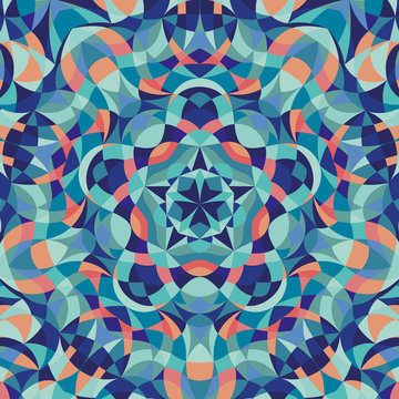 Kaleidoscope geometric colorful pattern. Abstract background. Vector illustration