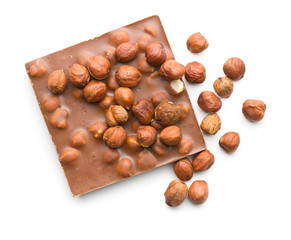 sweet chocolate with hazelnuts