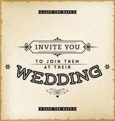 Vintage Wedding Invitation