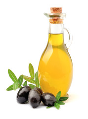 Olive oil with olives
