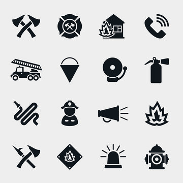 Fire fighter icons