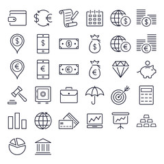 Finance and money icon set