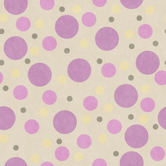 Pink and Yellow Polka Dot Tile Pattern Repeat Background