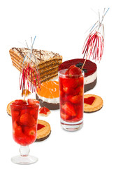 Image of cocktails and cakes