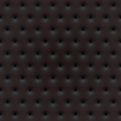 Black seamless button stitched texture. Chocolate cracker cookie