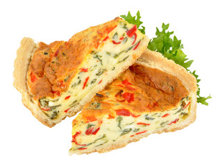 Roast Peppers And Cheese Filled Quiche