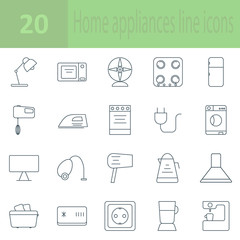 line icon collection  household