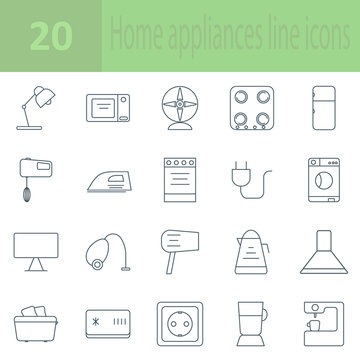 line icon collection  household