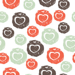 Hearts seamless pattern