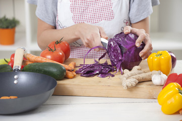 Preparing fresh organic food