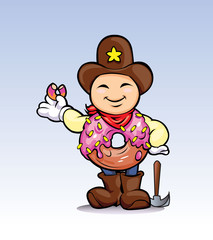 prospector donut cartoon character