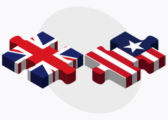United Kingdom and Liberia Flags