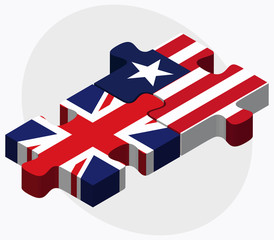 United Kingdom and Liberia Flags