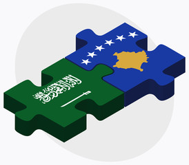 Saudi Arabia and Kosovo Flags