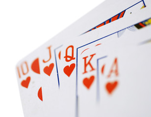 Poker Spielkarten Royal Flush - obrazy, fototapety, plakaty