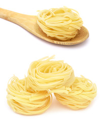 Tagliolini pasta in nest