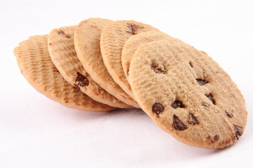 Tasty chocolate chip biscuits,