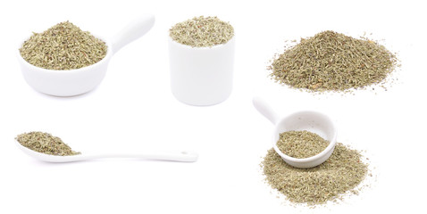 Rosemary dried. Spices set