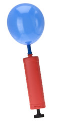 Ballonpumpe mit Luftballon