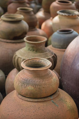 Fototapeta na wymiar old pot clay collections