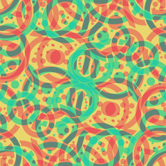 intersected circles mosaic seamless pattern