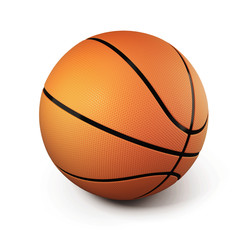 Fototapeta premium Basketball isolated on white background. 3d.