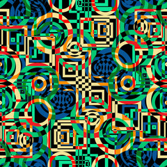 Colorful  texture seamless psychodelic pattern background