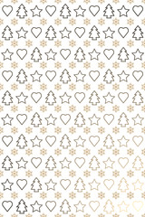Brown gold new year wrapping paper or greetings card design