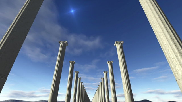 Animated ancient greek columns Loop-able