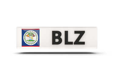 Fototapeta na wymiar Square icon with flag of belize