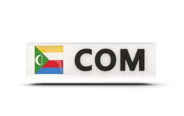 Square icon with flag of comoros