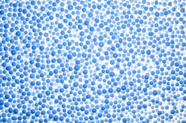 Abstract background from blue styrofoam ball texture