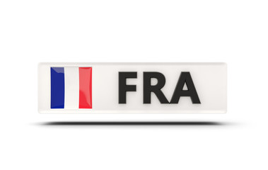 Square icon with flag of france