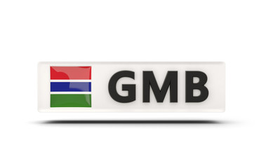 Square icon with flag of gambia