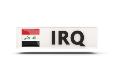 Square icon with flag of iraq