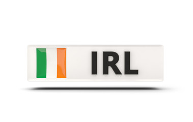 Square icon with flag of ireland