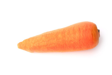 peeled carrots isolated on a white background