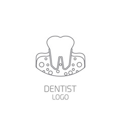 Dentist logo. Tooth logo. Vector illustration